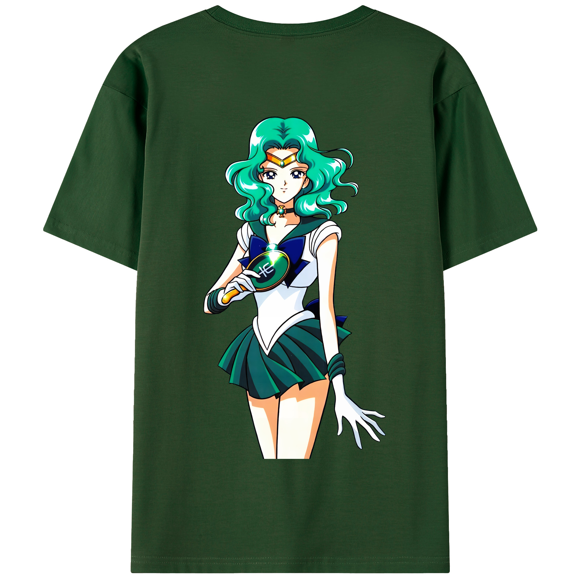 （画像用） 美少女戦士セーラームーン 海王 みちる（かいおう みちる） Sailor Moon Kaiou Michiru 綿100％半袖Tシャツ（背面プリント）